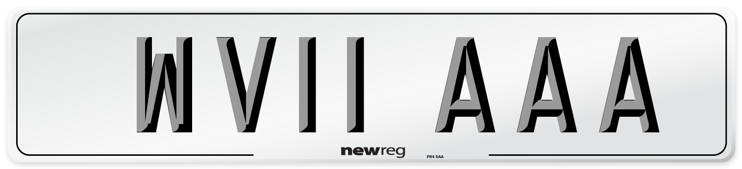 WV11 AAA Number Plate from New Reg